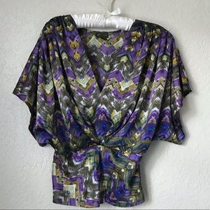 Anthropologie Fei silk batwing top